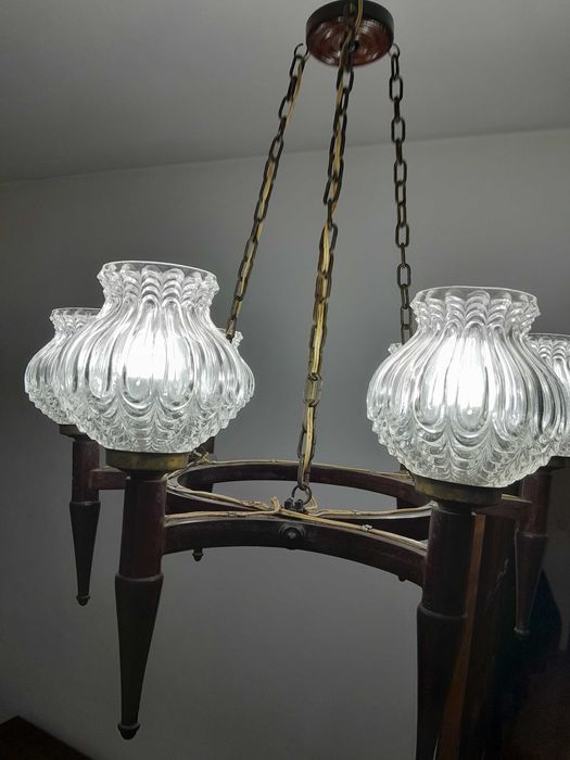 Candeeiro  rustico 6 globos