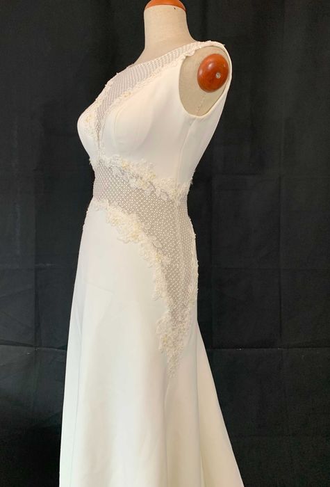 Nowa Suknia Ślubna M 38 Ivory satynowa boho cywilny wesele poprawiny