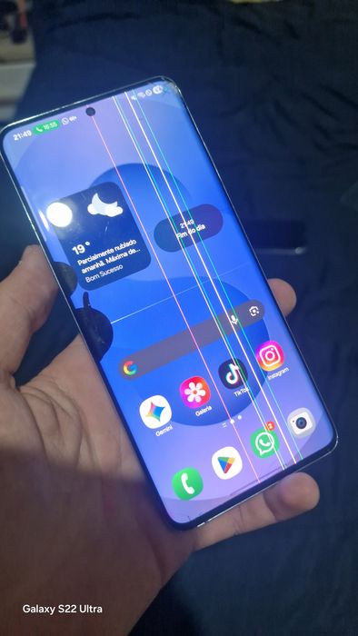 Samsung S20 Plus com 5 linhas no android 15