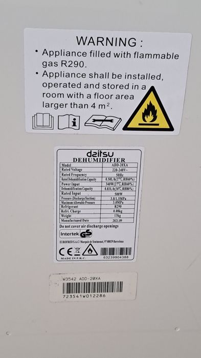 Desumidificador Daitsu ADD12XB 12L
