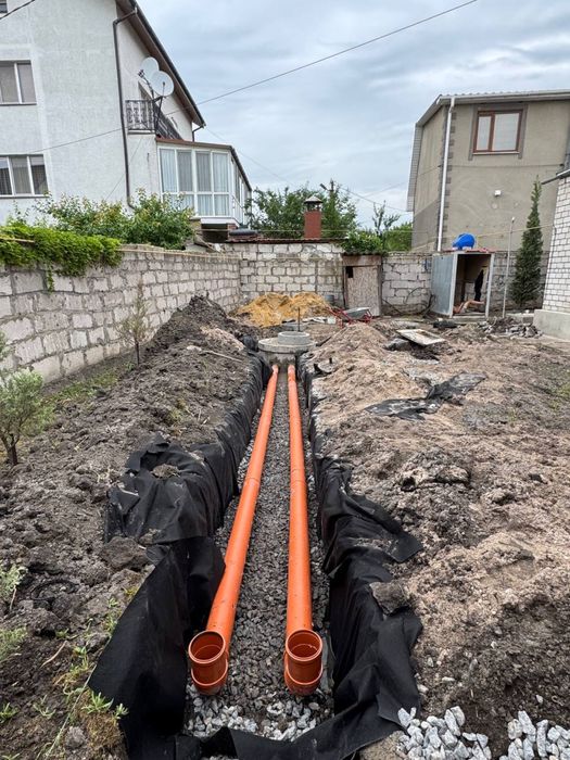 Земляные работы, септик под ключ, монтаж канализации и водопровода