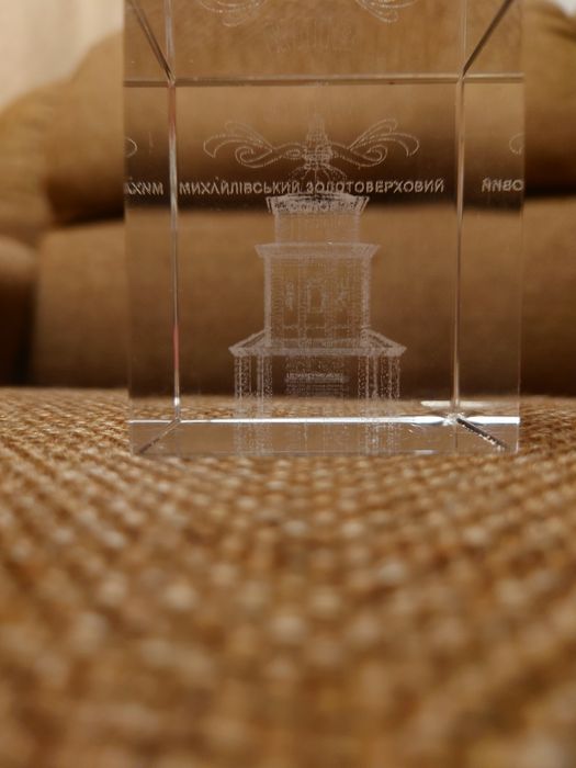 Михайлівський зотоверховий собор, 3D модель в скляному кубі