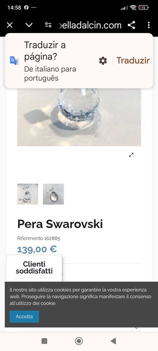 Peca de swarovsky