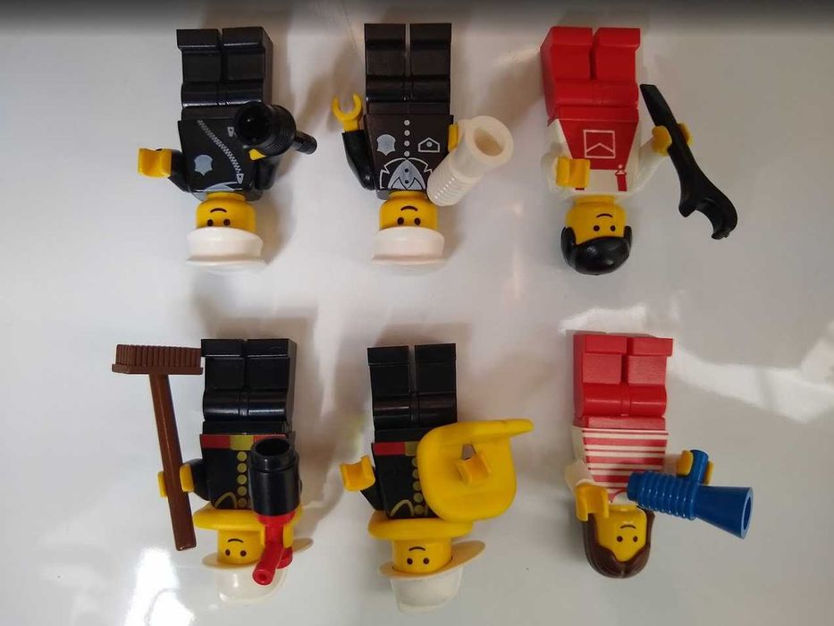 6 figurek + akcesoria Lego System figurki policja straż mechanik