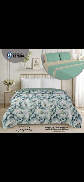 Conjunto de colcha e lencois