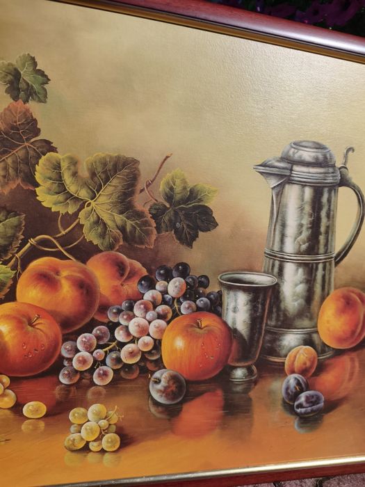 Obraz kuchenny owoce 84x54 cm drewniana rama Pruszków