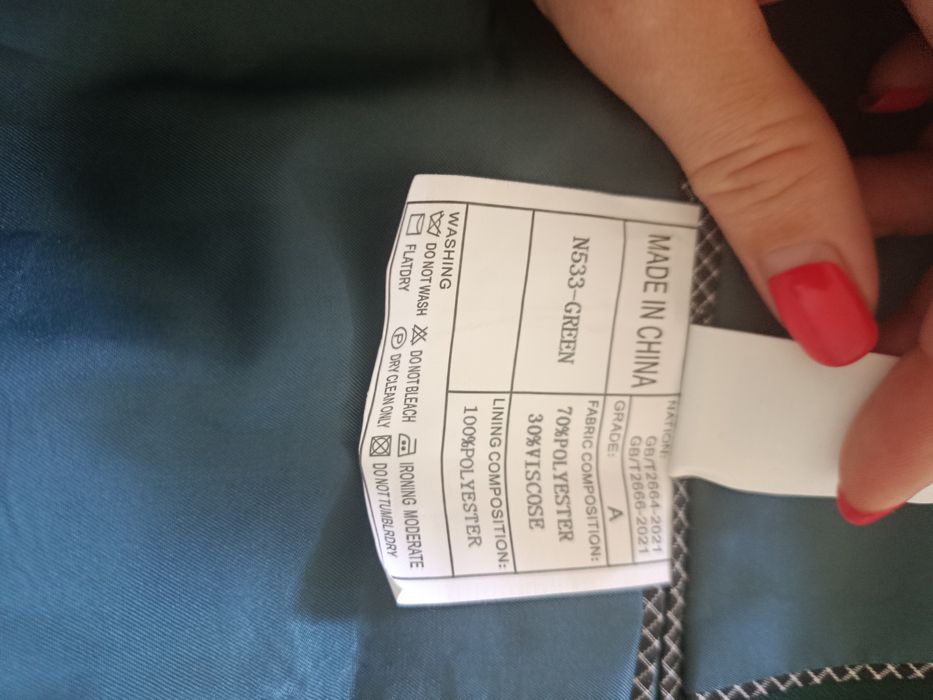 Marynarka męska elegancka zielona 2XL NOWA