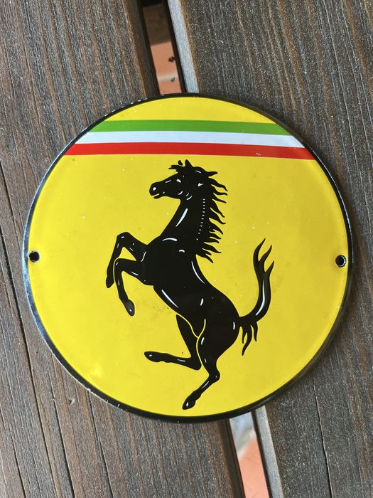 Placa metal e esmalte Ferrari 1976