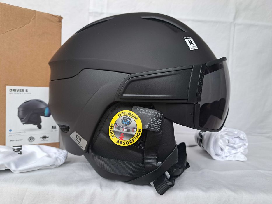 Kask narciarski Salomon Driver S All Black Silver M 56-59cm