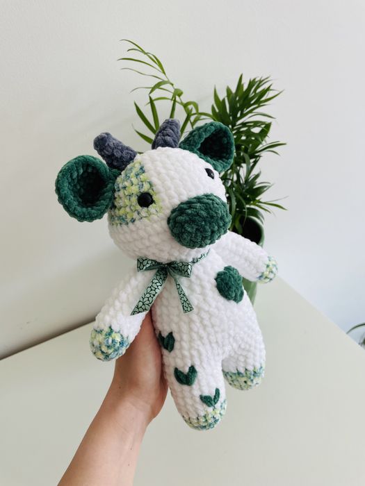 Maskotka/pluszak krówka na szydełku-Handmade