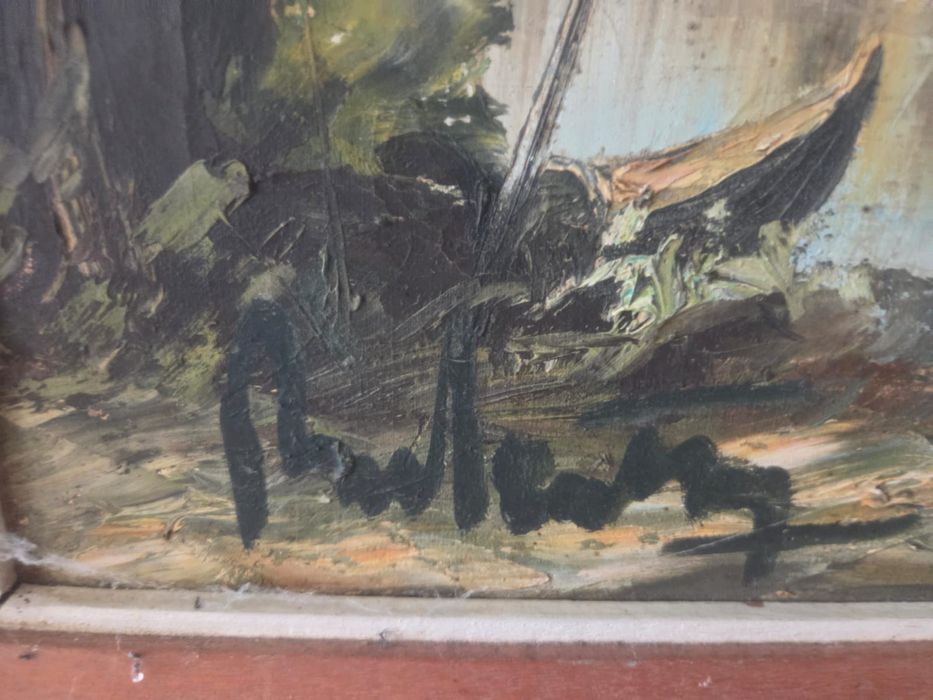 Tela a oleo do pintor Ribatejo Rui Santos