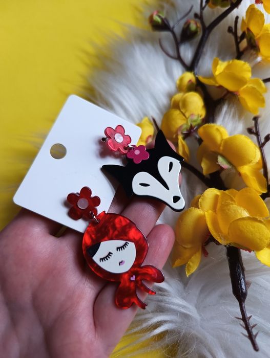 Kolczyki czerwony kapturek