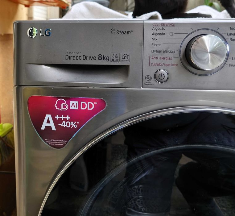 Máquina de Lavar Roupa LG  A+++  inox