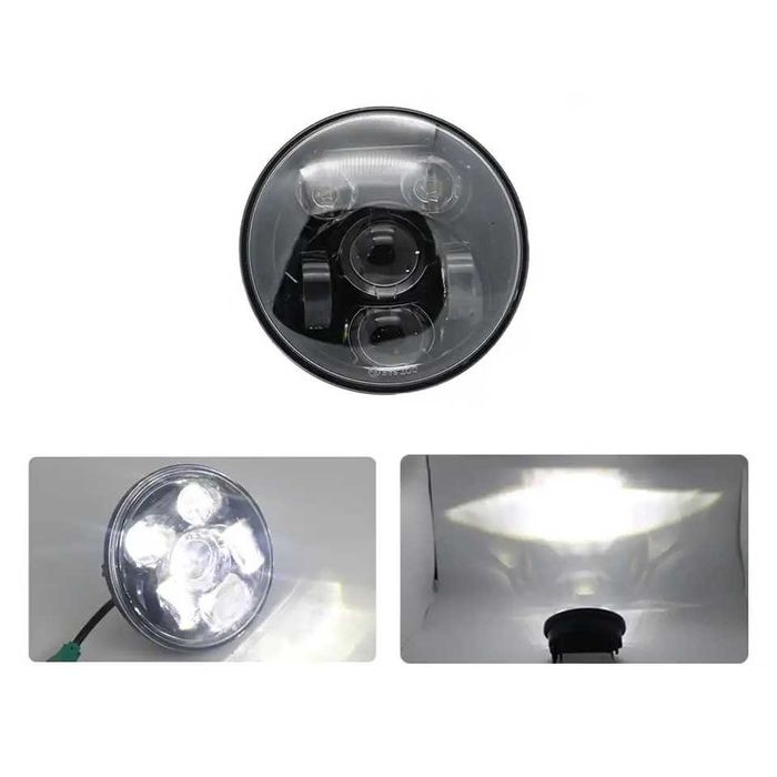 Farol frontal LED 5.75 pol cafe racer bobber chopper