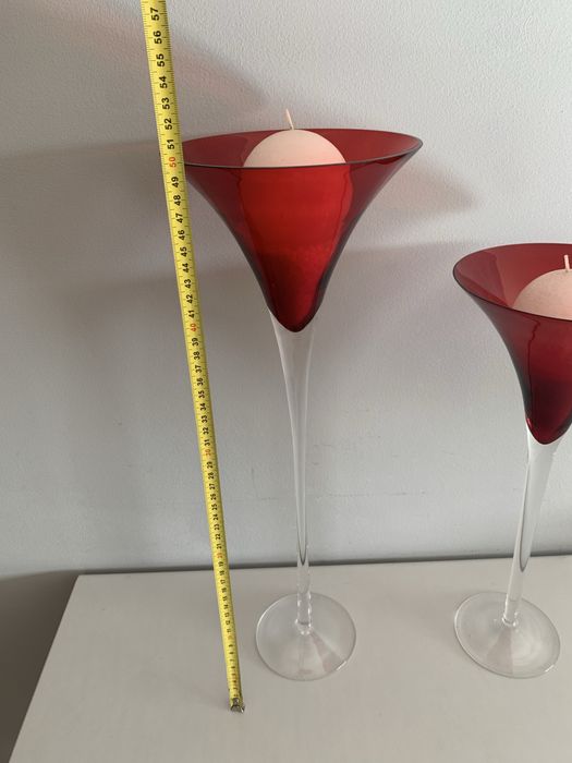 Candelabros castiçal velas grandes taças vidro decoracao