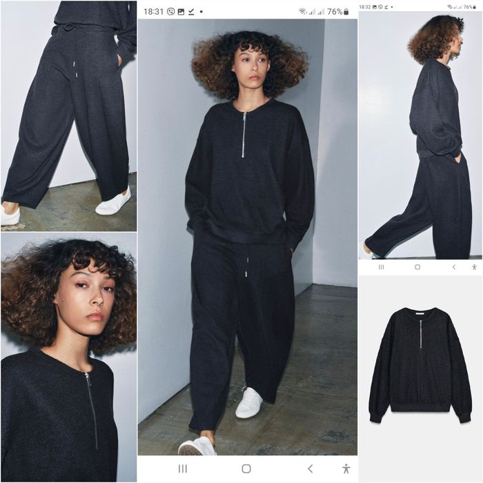 Стильний, якісний костюм Zara з штанів і світшоту. Дуже вдала модель.