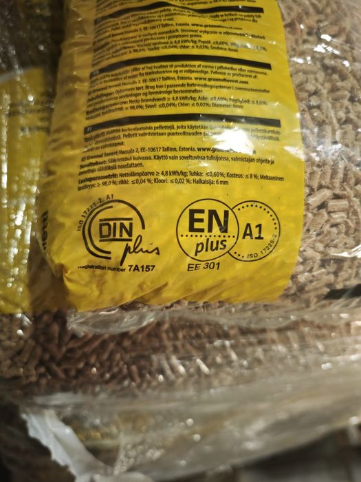 Pellet Graanul certyfikowany Din+  en+ A1