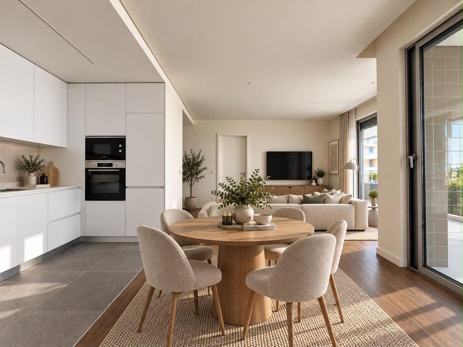 T1 novo com varanda, piscina e garagem | Maia, Porto