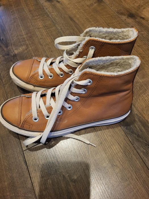 Trampki ocieplane Converse rude 37 skóra