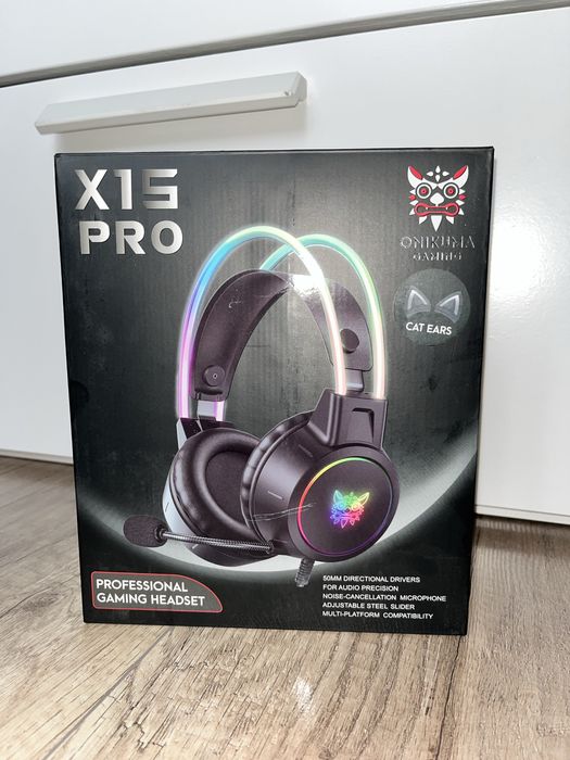 Słuchawki gamingowe Onikuma X15 Pro kocie uszy