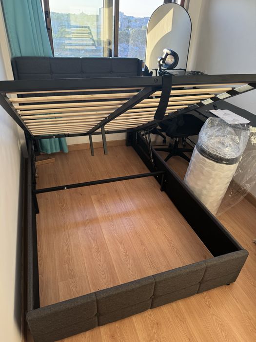 Cama Box Corpo e meio 120x200 e colchão Novos