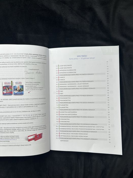 Karty pracy z matematyki rozszerzonej, dwie części, nowe