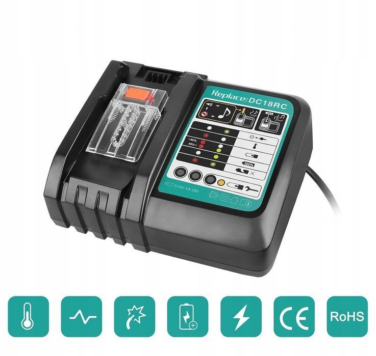 Ładowarka do baterii 14,4V - 18V - BL1415, BL1830, BL1890 DC18RC 3A
