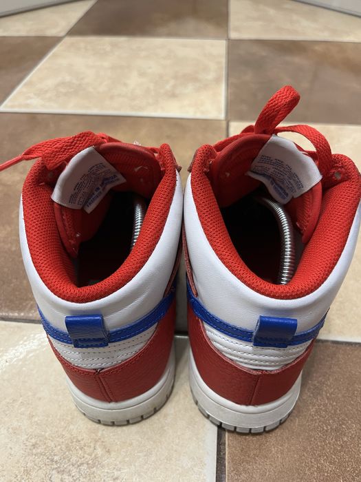 Nike Dunk High czerwono biale