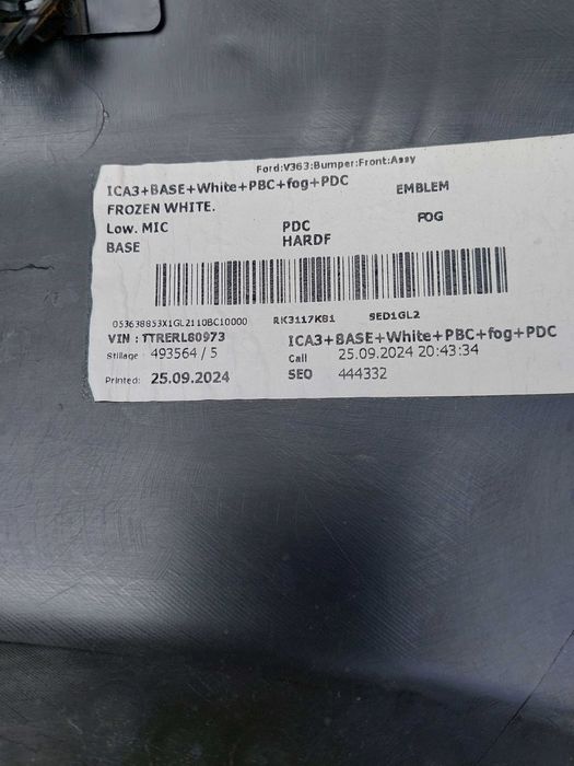 Zderzak Przedni Przód FORD TRANSIT MK8 LIFT 2018- Oryginał