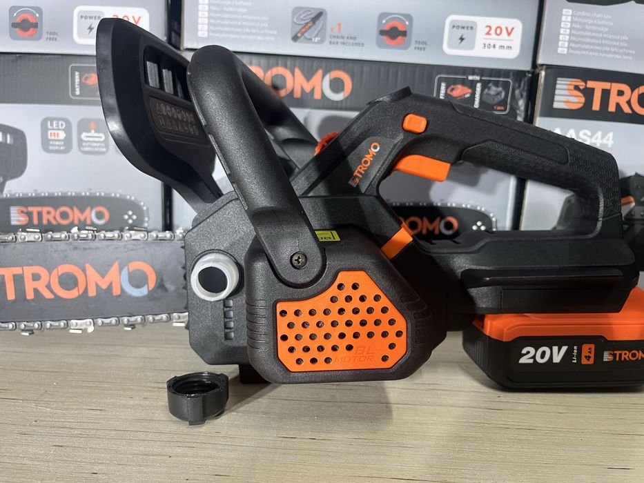 Акумуляторна ланцюгова пила STROMO AAS-44 шина 30см/ акб 4А/г/ЗП/Олива