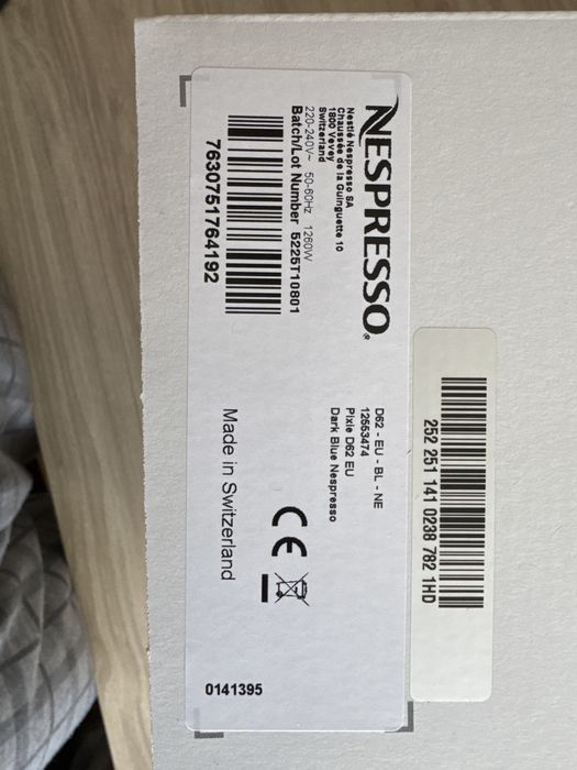 Nespresso Pixie D62 Nova/Fatura/Garantia