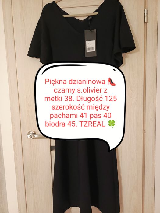 S.olivier czarna nowa sukienka