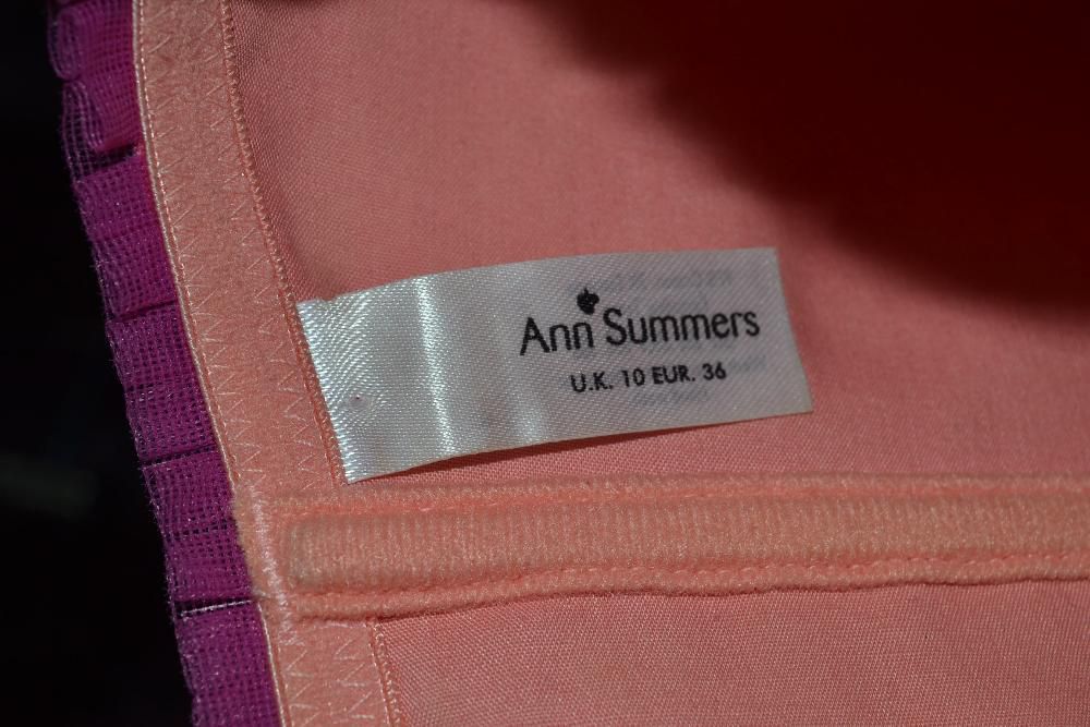 Gorset kropki grochy XS S M 34 36 38 pomarańcz róż pin up