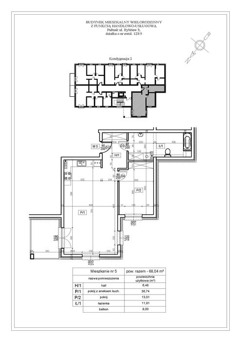 Mieszkanie 68,04 m² – nowa Kamienica Rybitew 3 – Pułtusk - Więcej