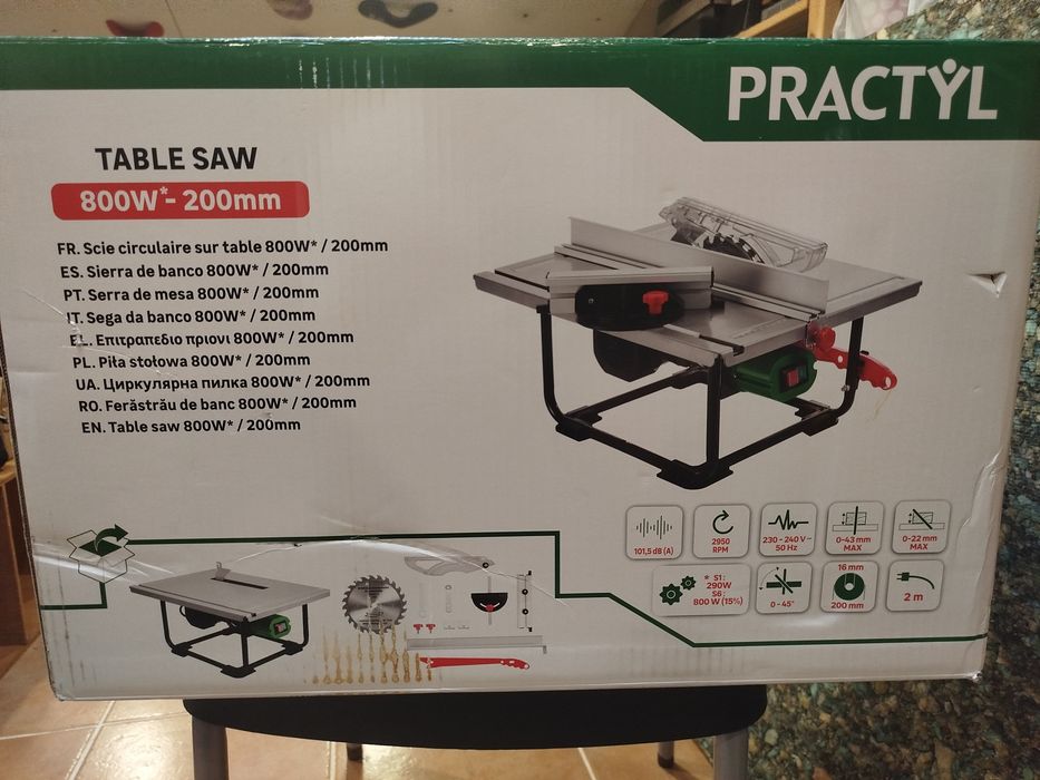 Serra de mesa Práctyl 800W – 200 mm