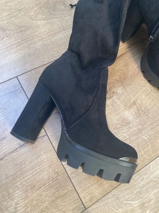 Wysokie kozaki buty za kolano zamszowe 36 DeeZee