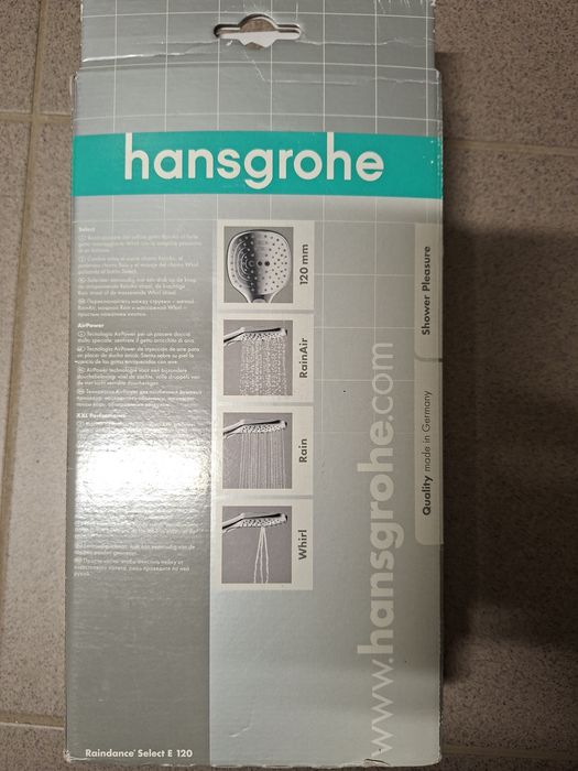 Słuchawka prysznicowa Hansgrohe Raindance Select E 120 plus wąż