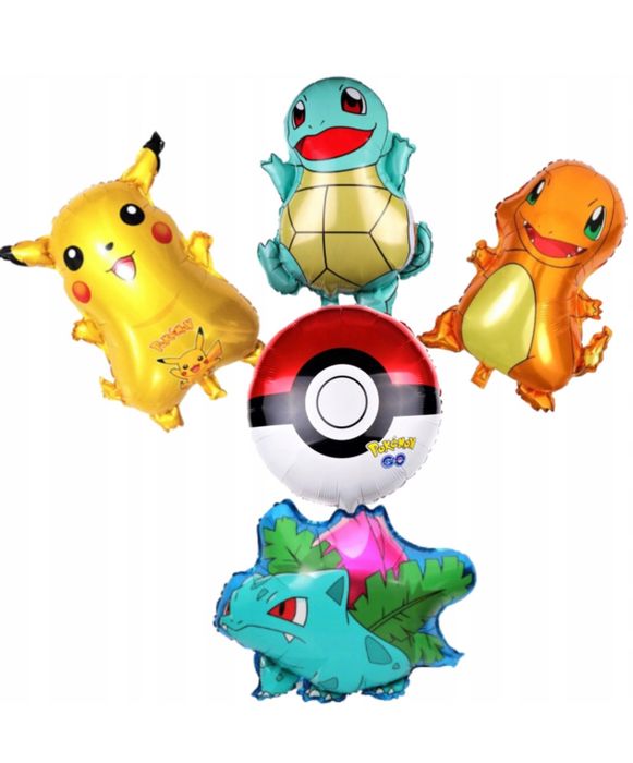 Zestaw Foliowych Balonów Pokemon Go z pompką