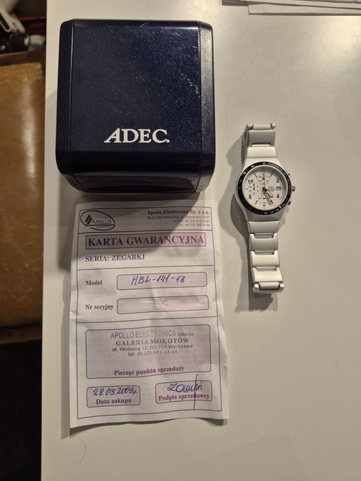 Zegarek ADEC aluminiowy. Przesyłka darmowa.