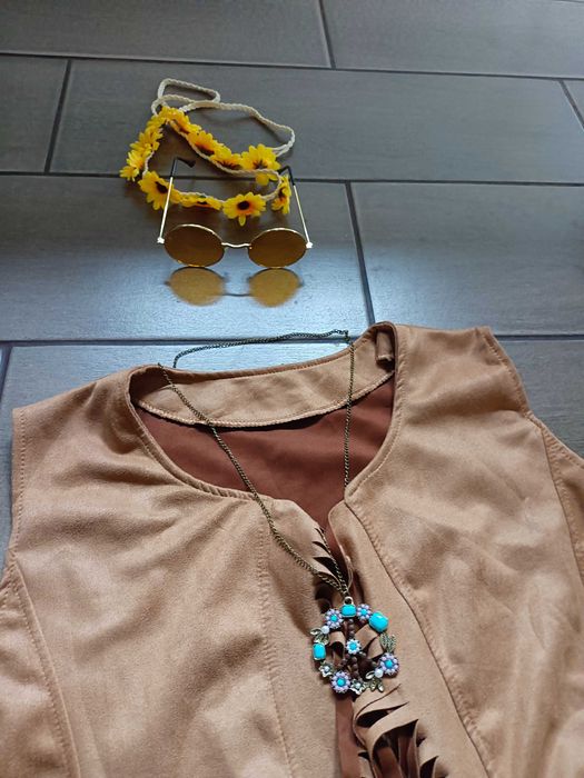 Kamizelka z frędzlami Hipiska - XL/XXL