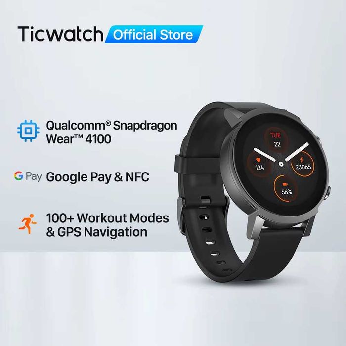 Mobvoi TicWatch E3 NFC Google Pay Wear OS (Global) Black