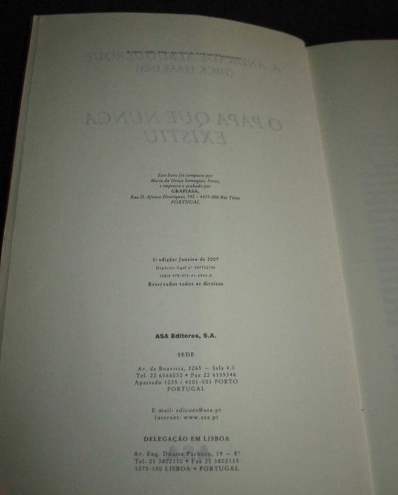 Livro O Papa que nunca existiu António Andrade Albuquerque
