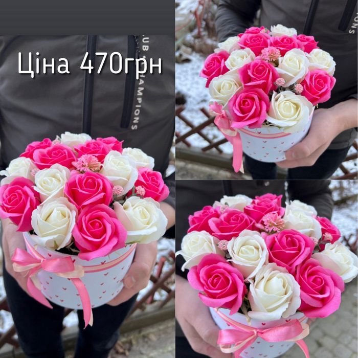 Букет из мыльных роз