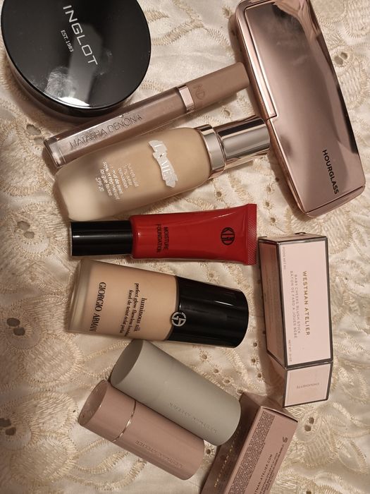 Zestaw kosmetyków, podkład,róż westman atelier, La mer