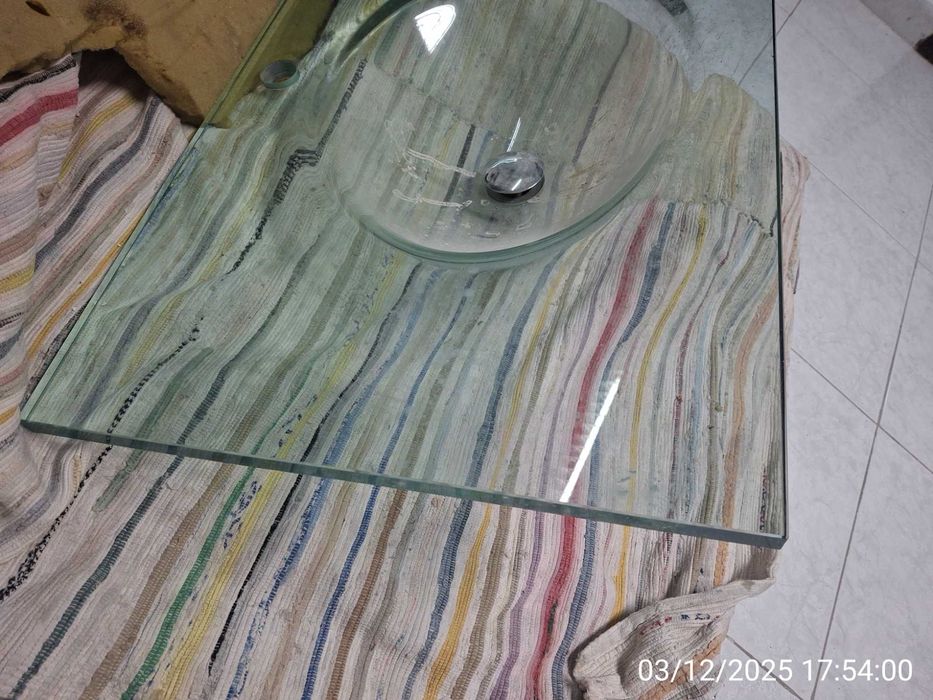 Lavatório vidro duplo