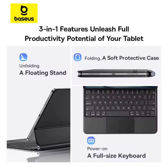 Чехол-клавиатура для iPad Pro 13”(2024) Baseus Brilliance 2 Magnetic.