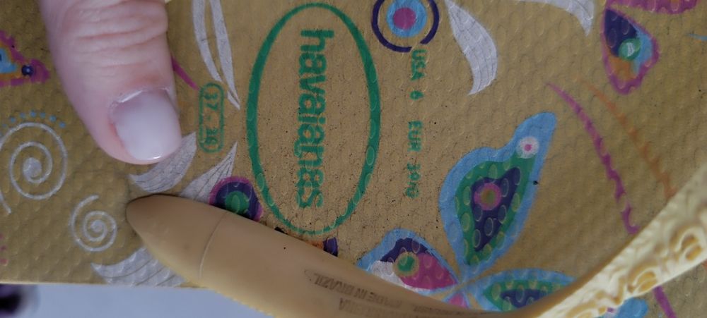 Havaianas amarelas, usadas. Tamanho 37-38