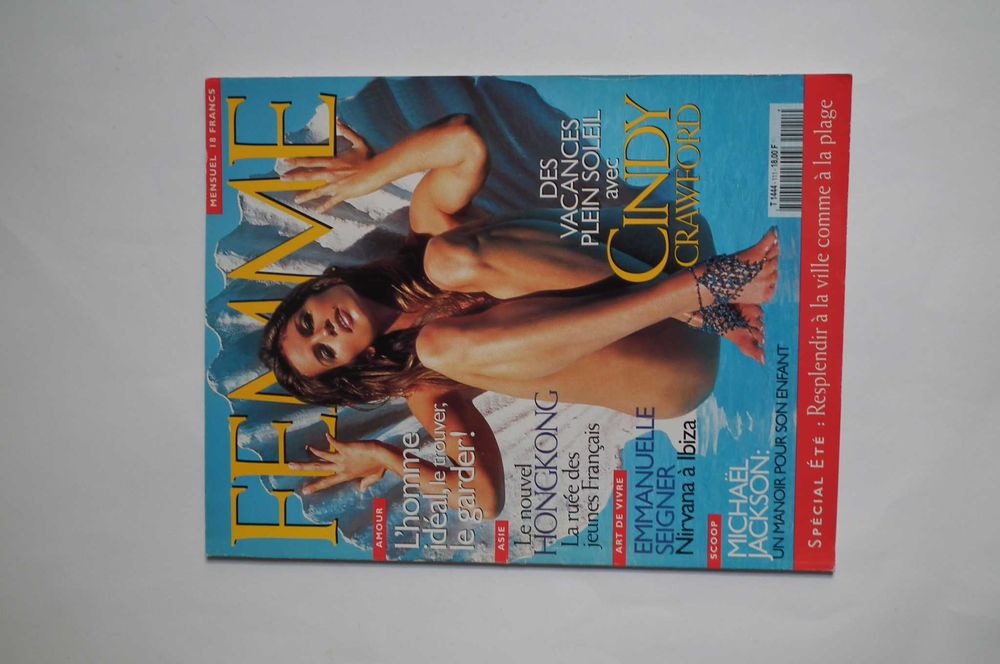 Revista Femme, 111, Julho-Agosto 1997. Cindy Crawford. Envio grátis.
