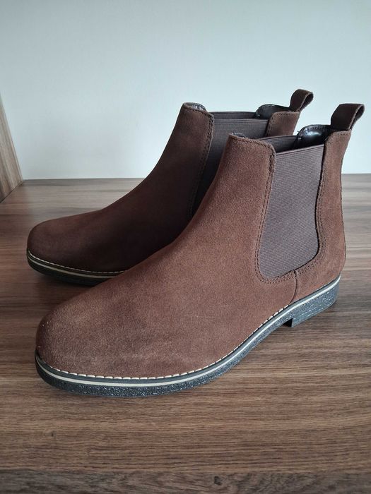 Buty męskie typu chelsea brązowe włoskie marki Parrotto
