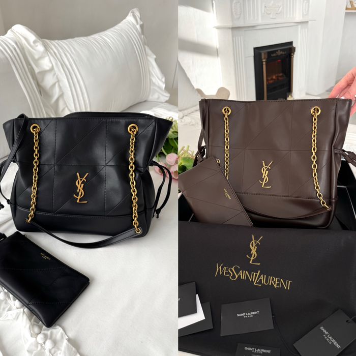 Сумка YSL Yves Saint Laurent Jamie чорна, шоколадна